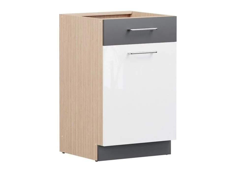 Mueble modular con cajón y puertas. Mode White 112
