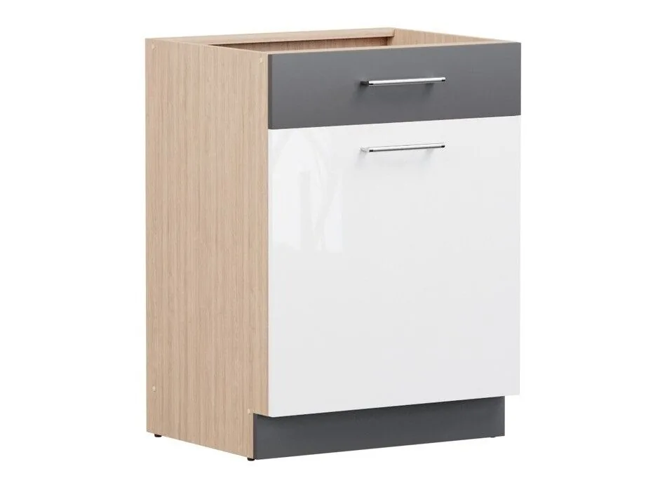 Mueble modular con cajón y puertas. Mode White 113