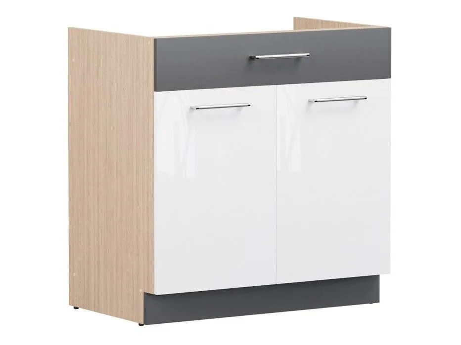 Mueble modular con cajón y puertas. Mode White 117