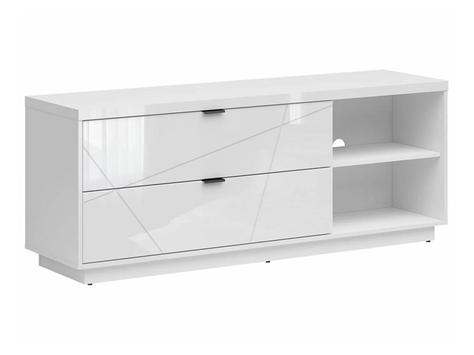 Mueble TV Fivale 104 (Blanco brillante + Blanco)