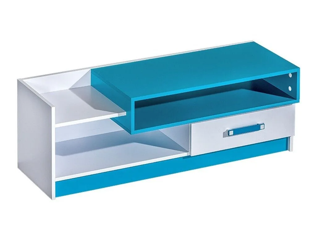 Mueble TV Lorlare 111 (Blanco + Turquesa)