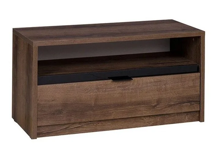 Mueble TV Providence 122 (Roble del Monastery + Negro brillante)