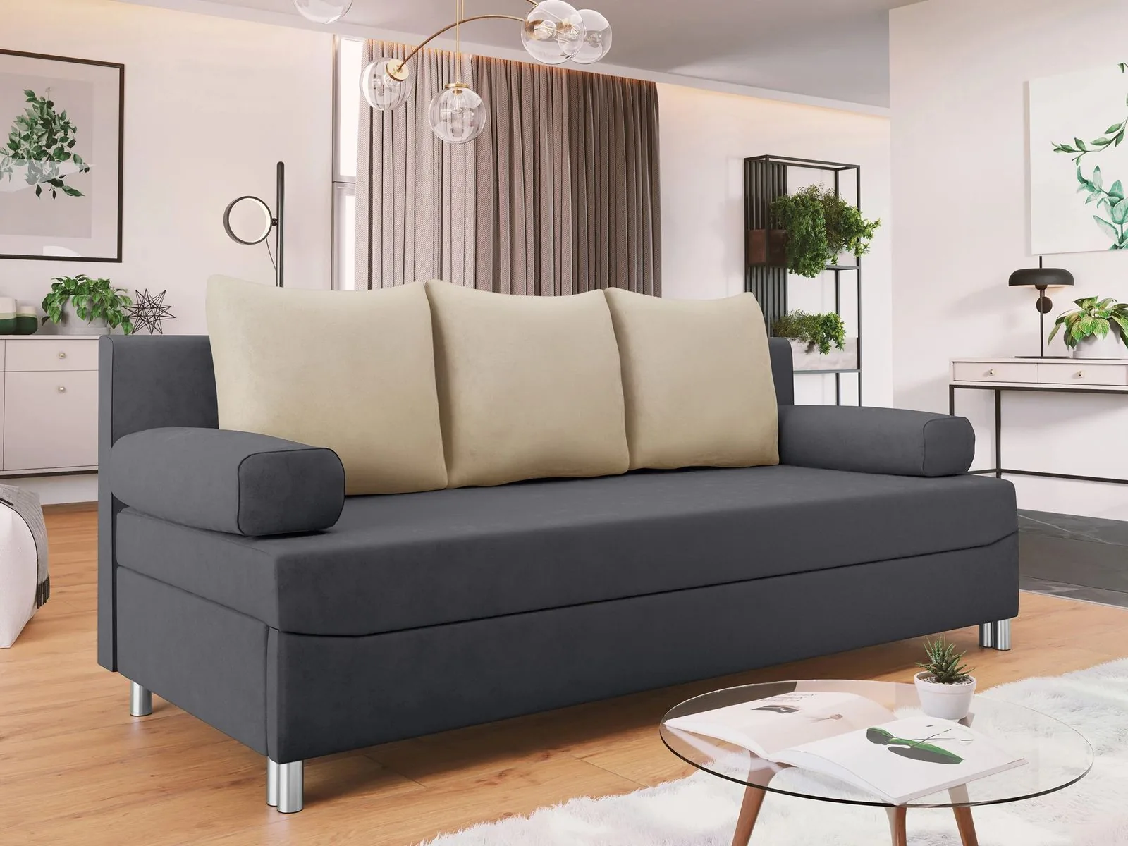Sofá cama Comfivo Artes (Alova 36 + Alova 07)