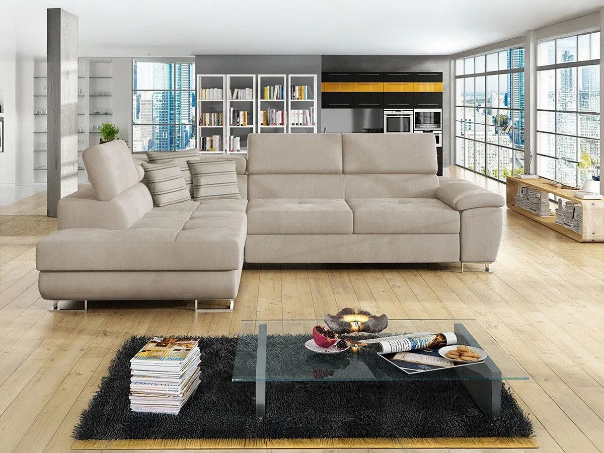 Sofá rinconero Comfivo Ruta II (Uttario Velvet 2979 + Senegal 825)