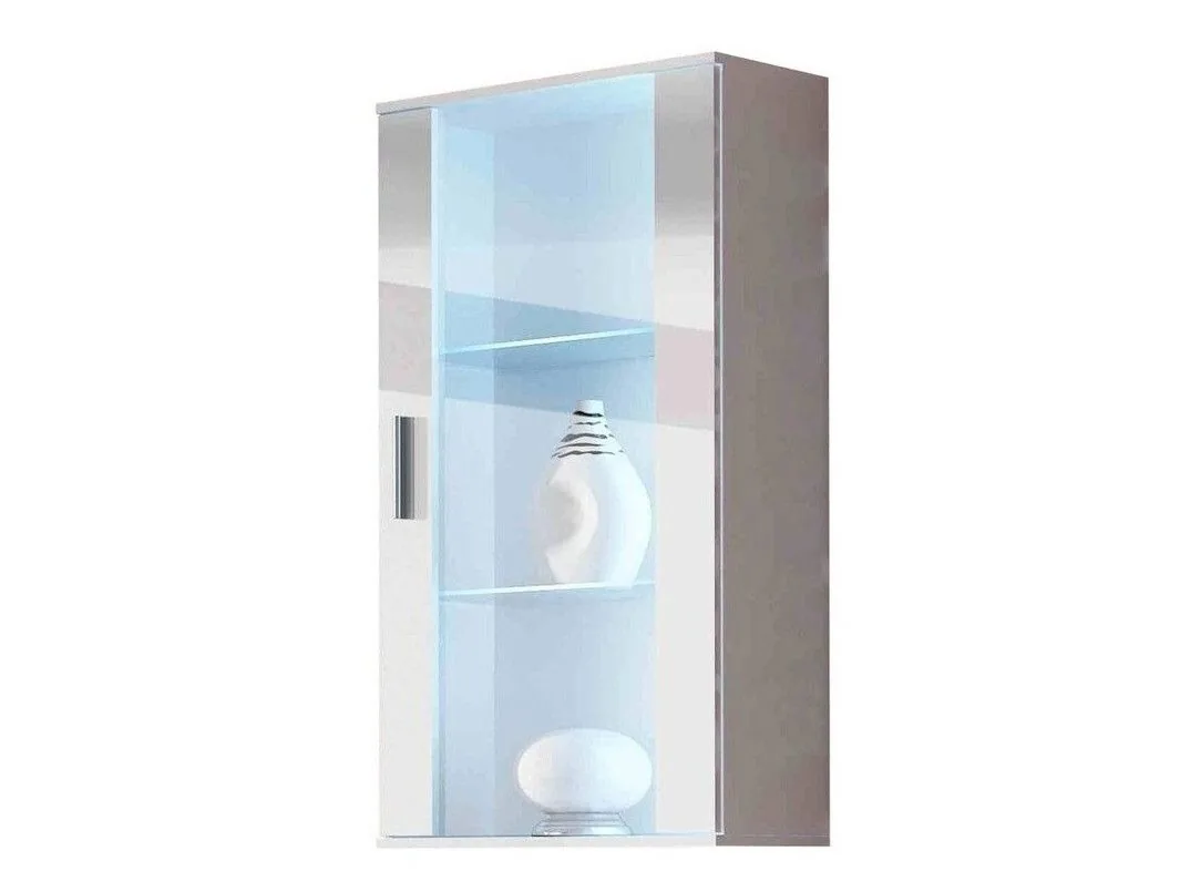 Armario de pared Tornola 103 (Blanco + Blanco brillante)